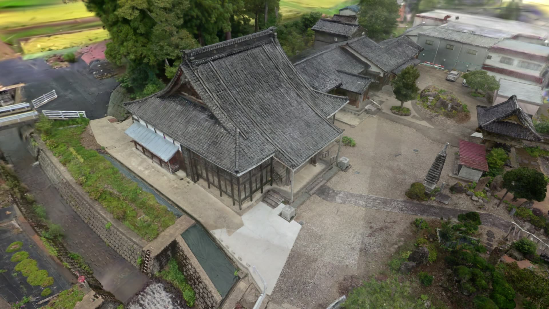 当社制作の妙敬寺の3DGSモデル