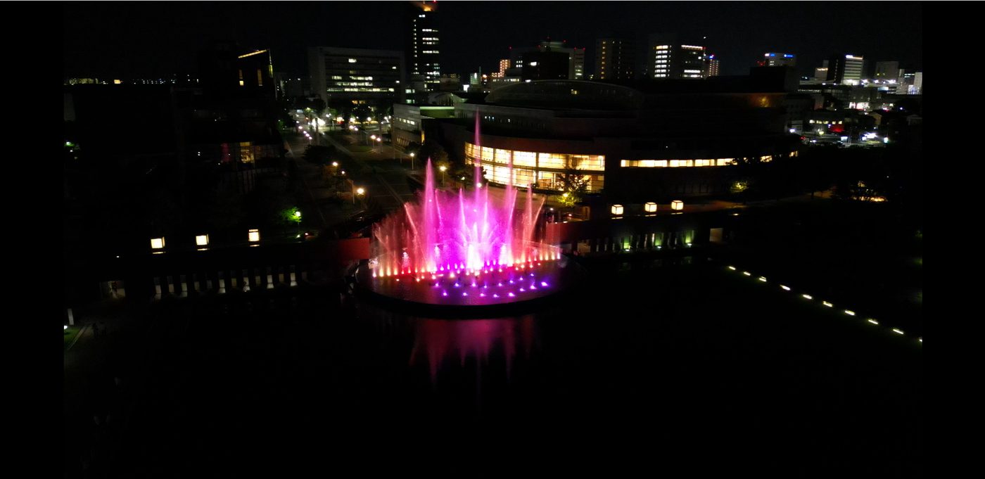 環水公園噴水イルミネーション
